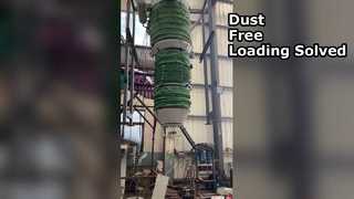 Bezpyłowa rynna załadowcza, wbudowany lej teleskopowy z filtrem przeciwpyłowym